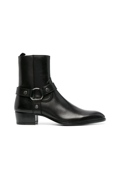 Harness Calfskin Leather Boots