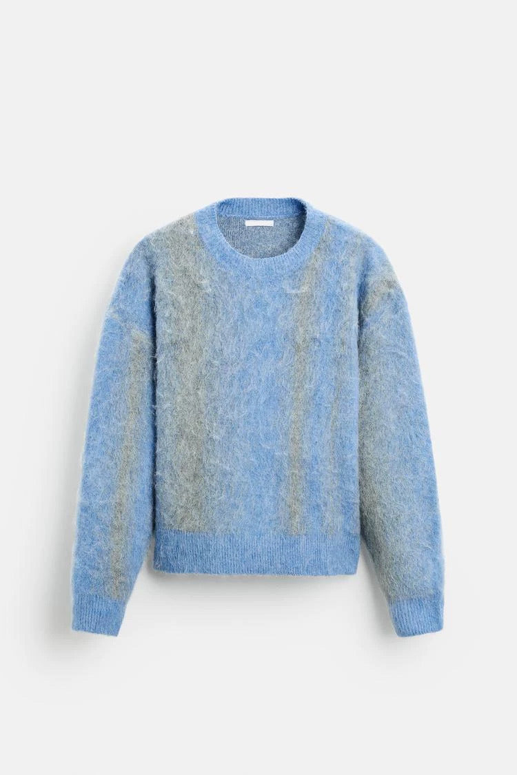 Brushed Blue - Knitted Sweater