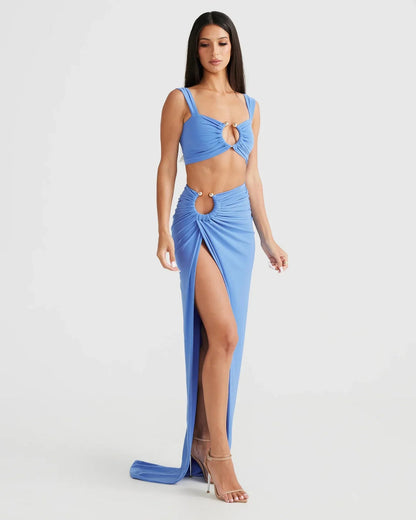 CLEREVE Cut Out Maxi Dress