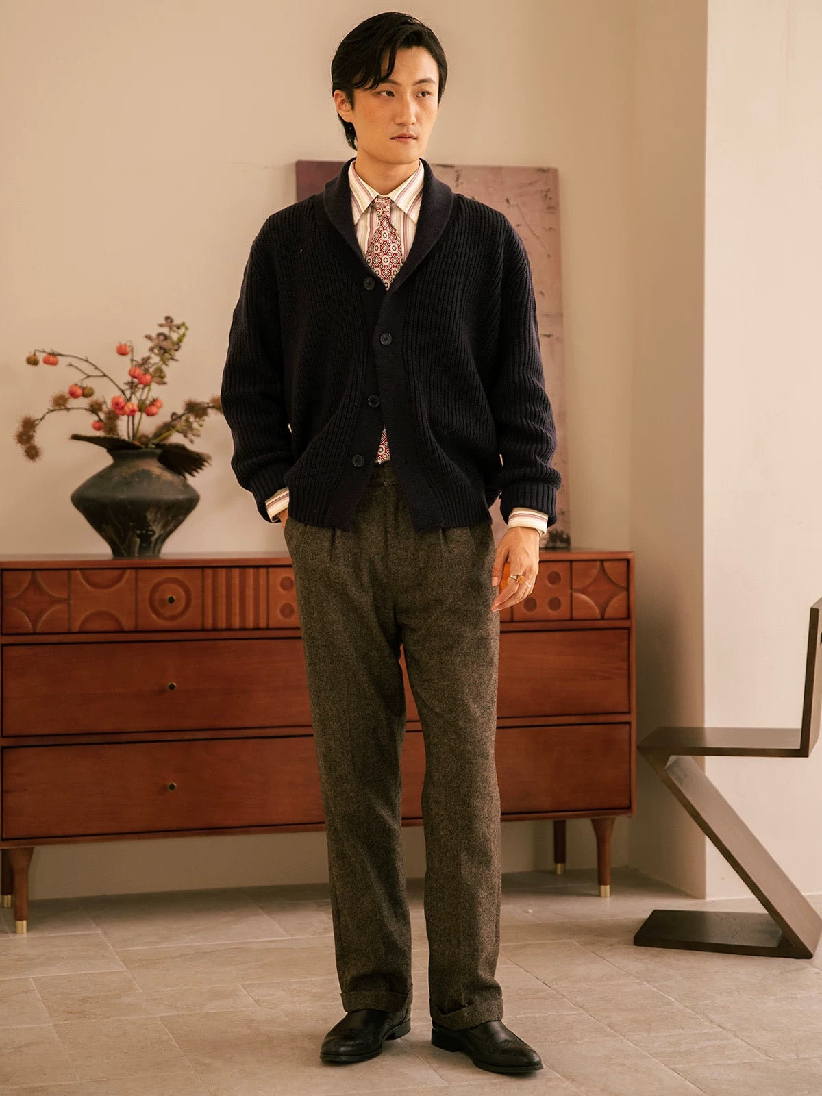 CLEREVE Neapolitan Cardigan Sweater