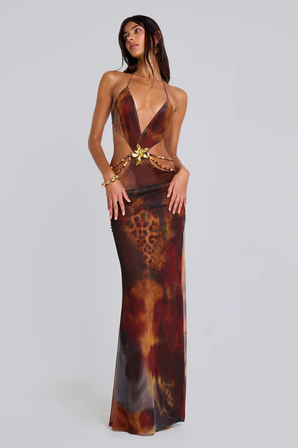 Jungle Maxi Dress in Whiskey