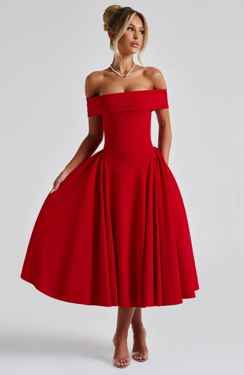 CLEREVE Elegant Midi Dress