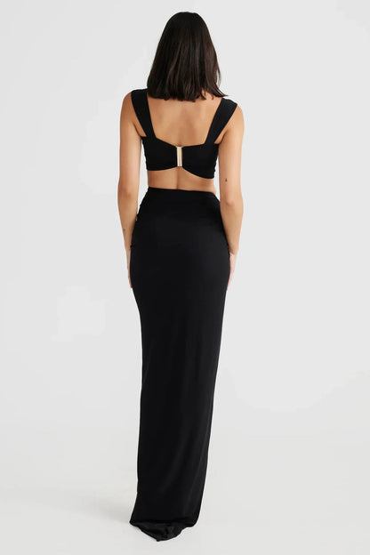 CLEREVE Cut Out Maxi Dress