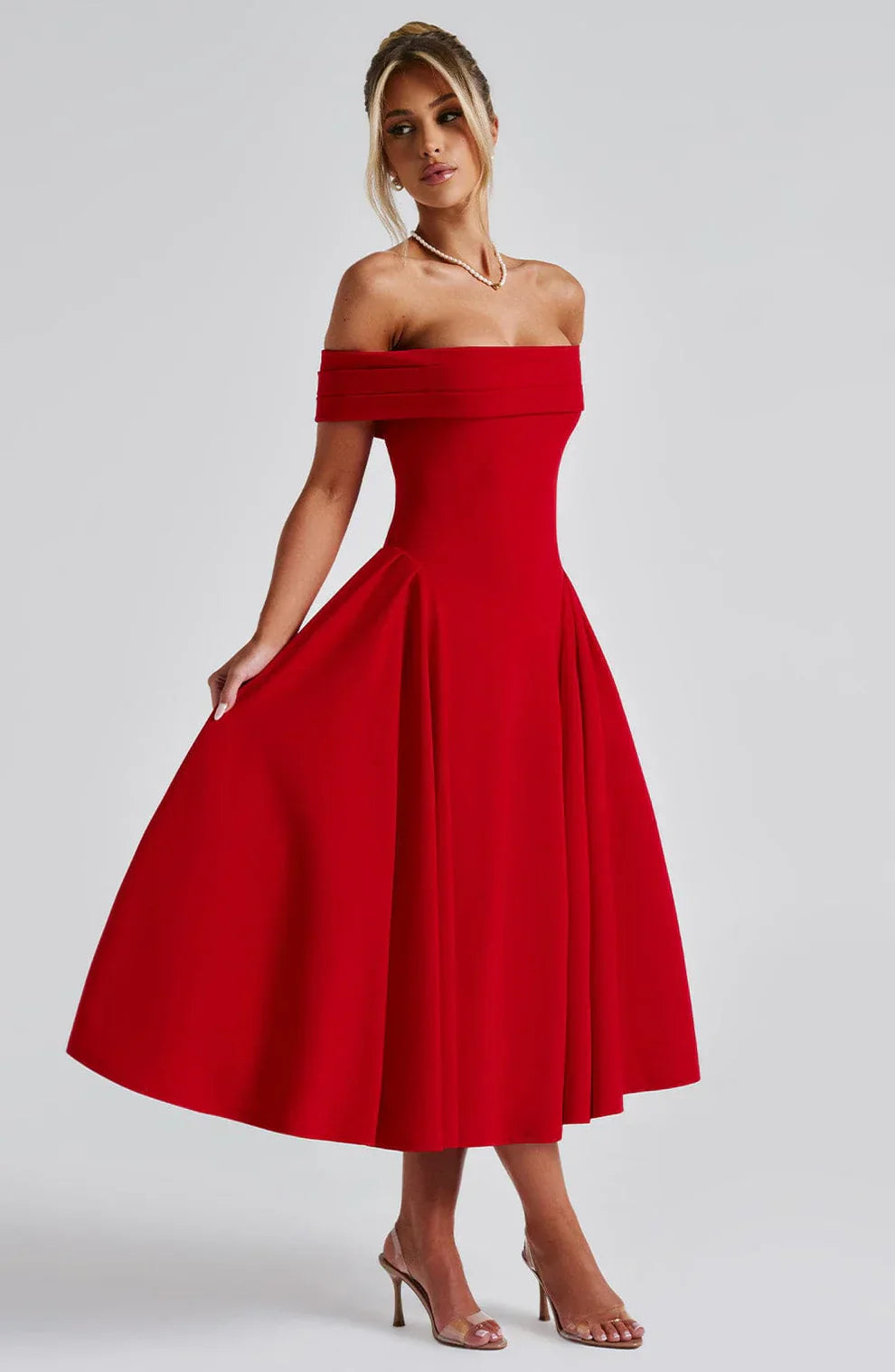 CLEREVE Elegant Midi Dress