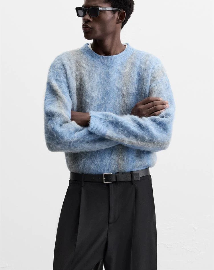 Brushed Blue - Knitted Sweater