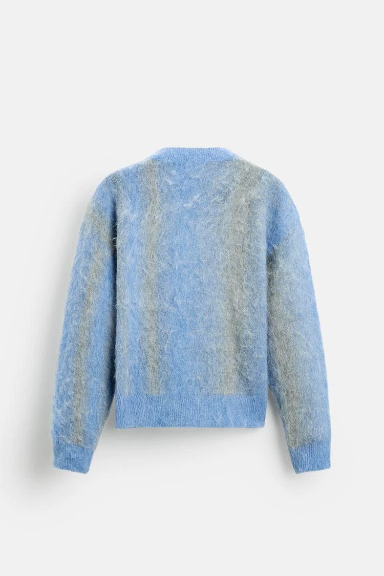 Brushed Blue - Knitted Sweater