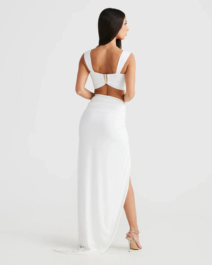 CLEREVE Cut Out Maxi Dress