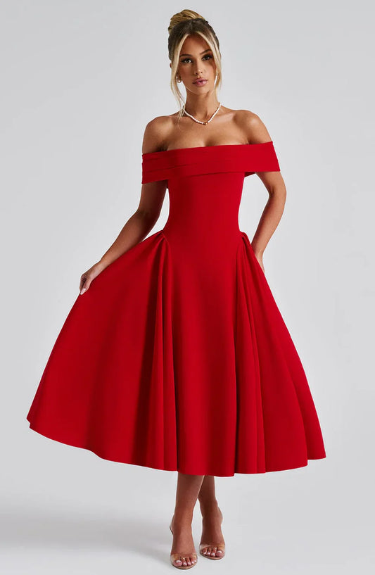 CLEREVE Elegant Midi Dress