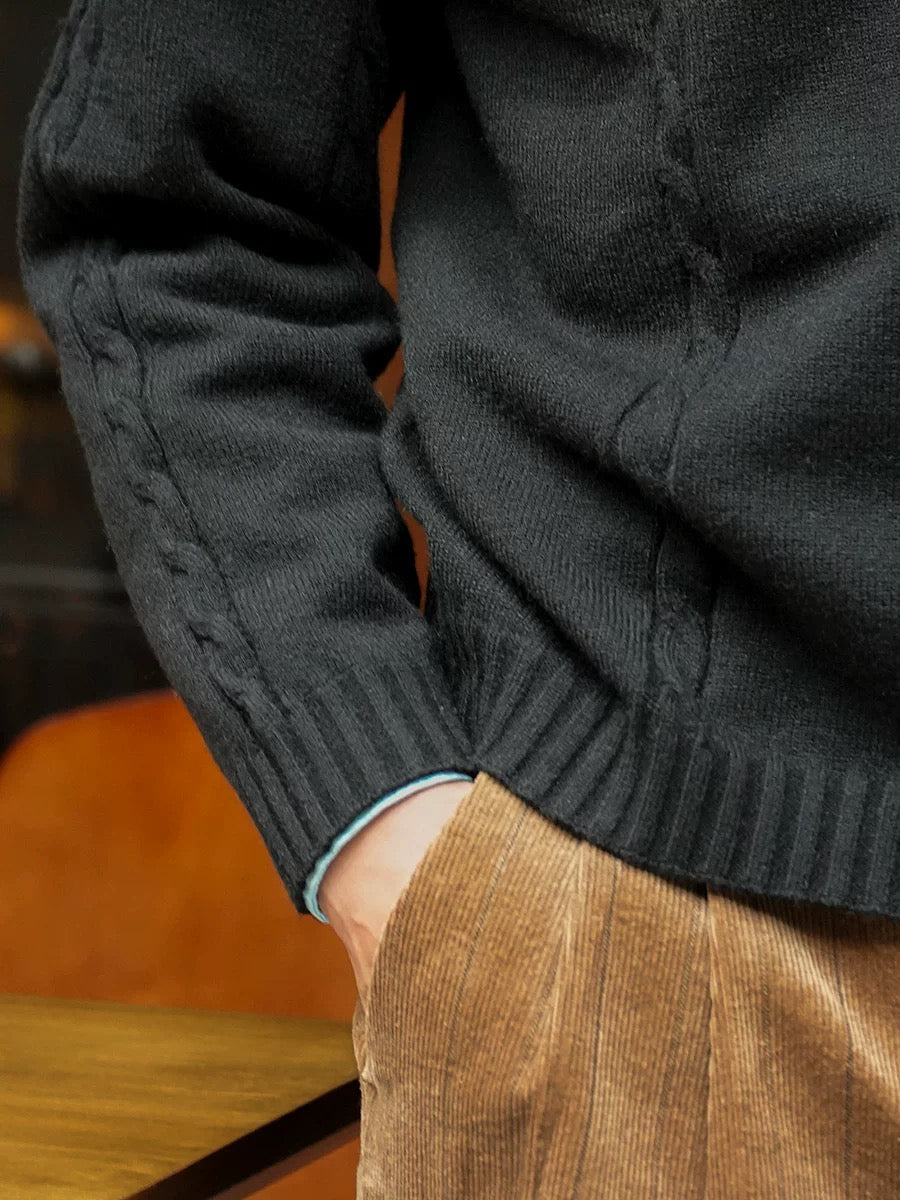 CLEREVE Turtleneck Long-sleeved Sweater