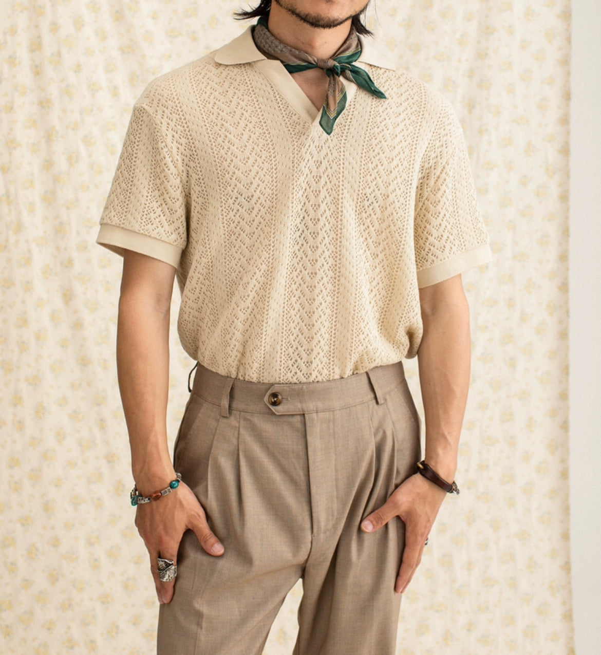 V Neck Breathable Polo