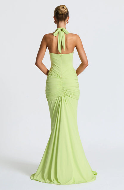 CLEREVE Draped Jersey Maxi Dress